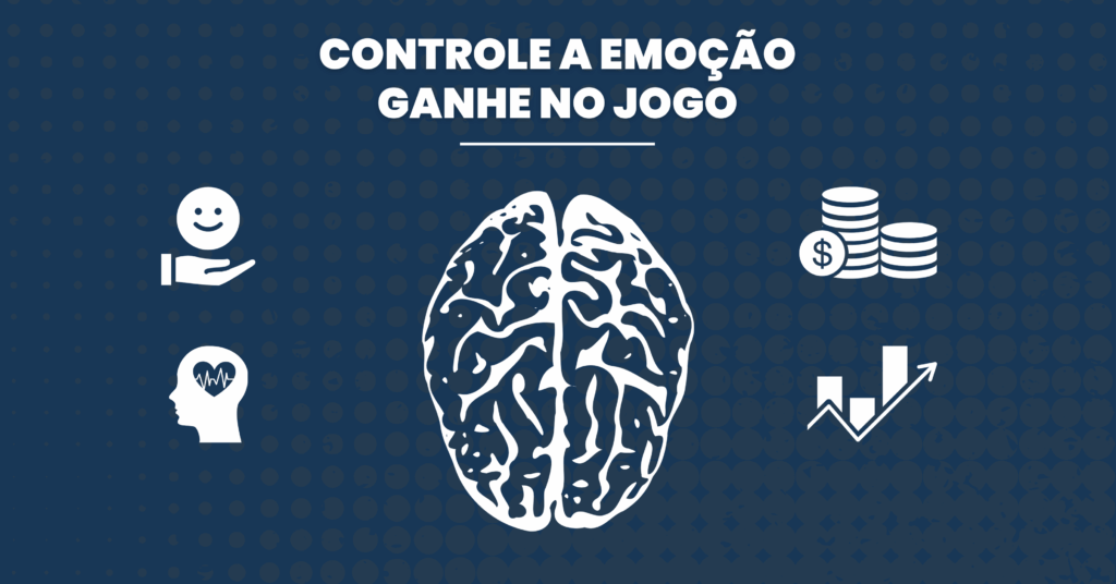 Cérebro dividido em duas partes sobre fundo azul, metade mostrando gráficos de ações e mercado financeiro, metade representando emoções humanas, simbolizando a relação entre opções de ações e economia comportamental. Artigo escrito por Jean Braga, Consultor Financeiro da Solida Investimentos em Brasília.
