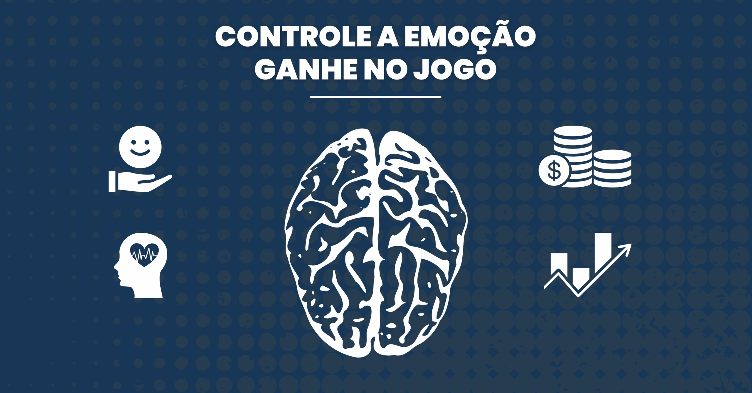 Cérebro dividido em duas partes sobre fundo azul, metade mostrando gráficos de ações e mercado financeiro, metade representando emoções humanas, simbolizando a relação entre opções de ações e economia comportamental. Artigo escrito por Jean Braga, Consultor Financeiro da Solida Investimentos em Brasília.