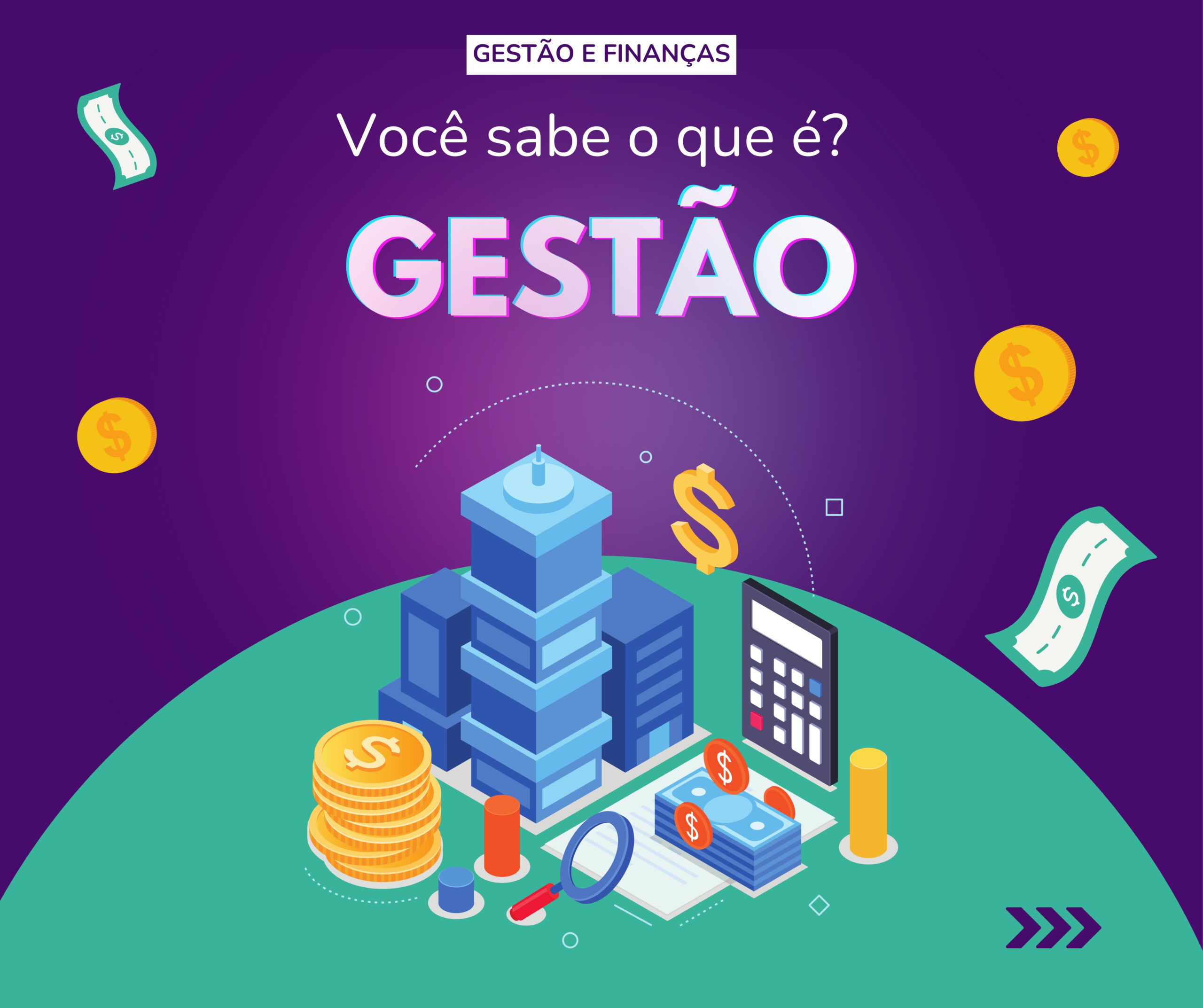 Imagem do Post De Gabriel Braga - Código Braga, perguntando sobre Gestão "Você sabe o que é Gestão?" Com titulo tema Gestão e Finanças.
